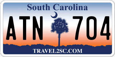 SC license plate ATN704