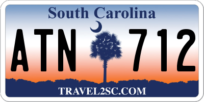 SC license plate ATN712