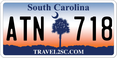 SC license plate ATN718