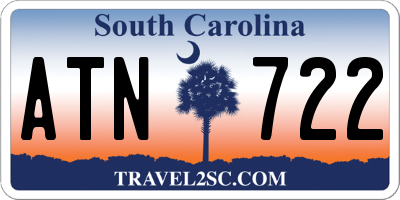 SC license plate ATN722