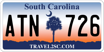 SC license plate ATN726