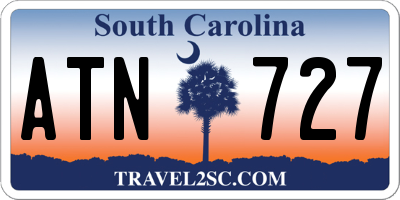 SC license plate ATN727