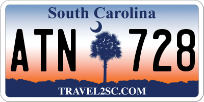 SC license plate ATN728
