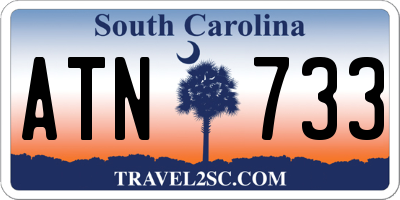 SC license plate ATN733