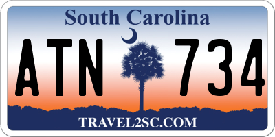 SC license plate ATN734