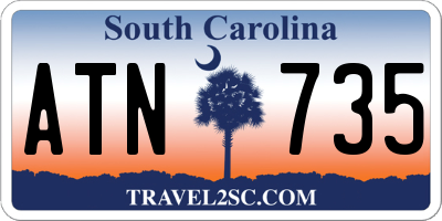 SC license plate ATN735