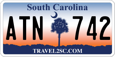 SC license plate ATN742