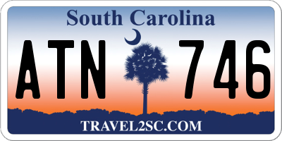 SC license plate ATN746