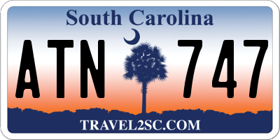 SC license plate ATN747