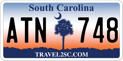 SC license plate ATN748