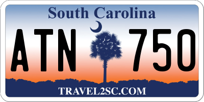 SC license plate ATN750