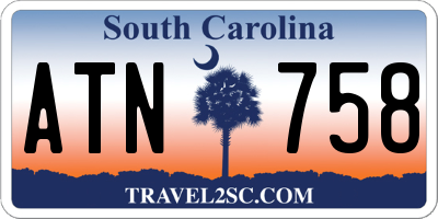 SC license plate ATN758