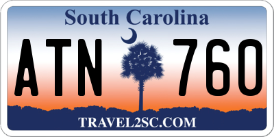 SC license plate ATN760