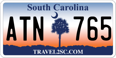 SC license plate ATN765