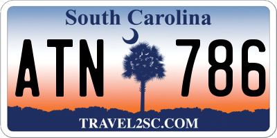 SC license plate ATN786