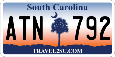 SC license plate ATN792