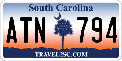 SC license plate ATN794