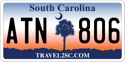 SC license plate ATN806
