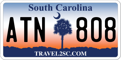 SC license plate ATN808