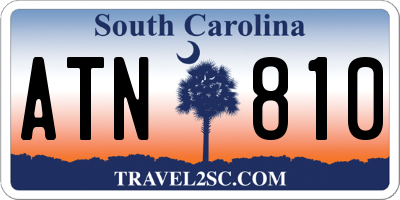 SC license plate ATN810