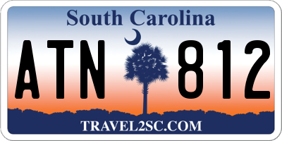 SC license plate ATN812