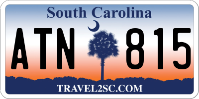 SC license plate ATN815