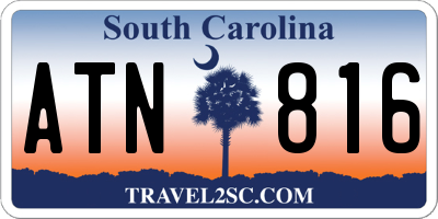 SC license plate ATN816