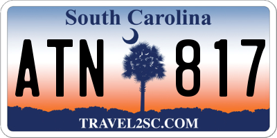 SC license plate ATN817
