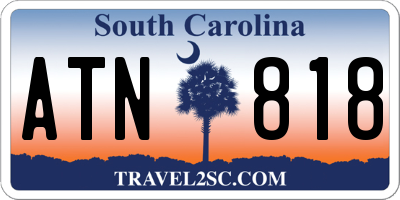 SC license plate ATN818