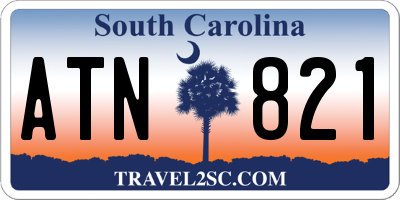 SC license plate ATN821