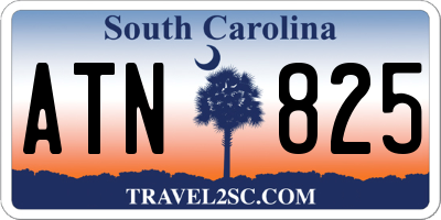 SC license plate ATN825