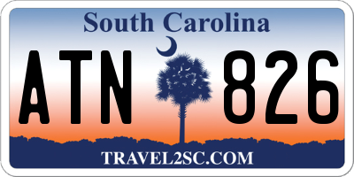 SC license plate ATN826