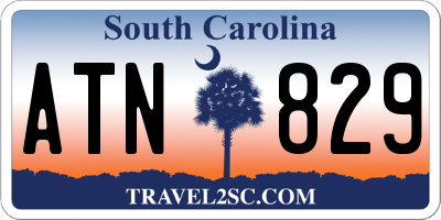 SC license plate ATN829