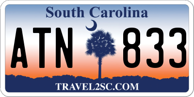 SC license plate ATN833