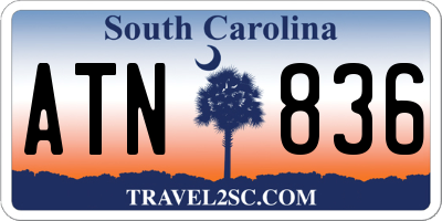 SC license plate ATN836