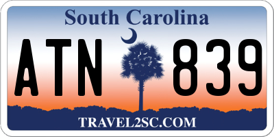 SC license plate ATN839