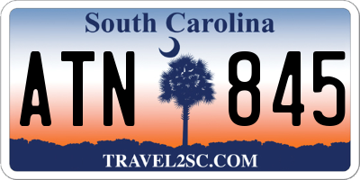 SC license plate ATN845