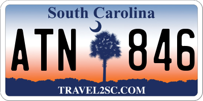 SC license plate ATN846