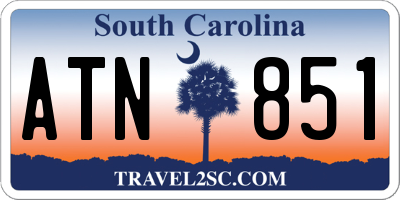 SC license plate ATN851