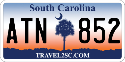 SC license plate ATN852