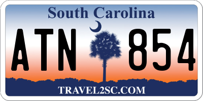 SC license plate ATN854