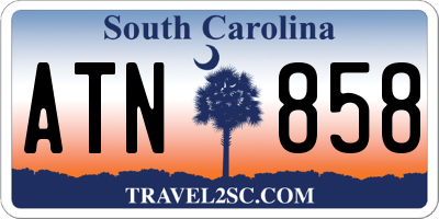 SC license plate ATN858