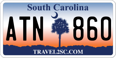 SC license plate ATN860