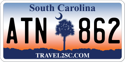 SC license plate ATN862