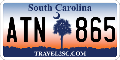 SC license plate ATN865