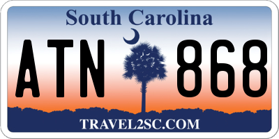 SC license plate ATN868