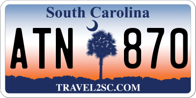 SC license plate ATN870