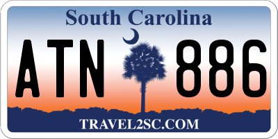 SC license plate ATN886