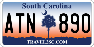 SC license plate ATN890