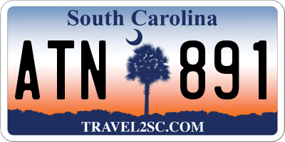 SC license plate ATN891